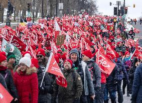 Quebec Teachers On Strike - Montreal