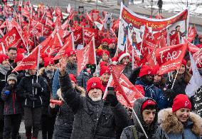 Quebec Teachers On Strike - Montreal