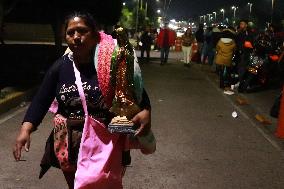 Pilgrims Attend The Basilica Of Guadalupe