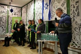Lighting Of The 4th Hanukkah Candle In Krakow
