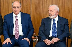Brazil's President Luiz Inácio Lula Da Silva Unveils Public Bank Investments