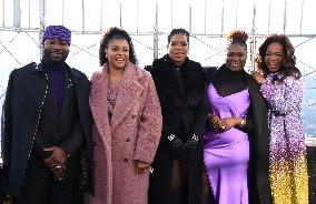 The Cast Of The Color Purple Visit the Empire State Building - NYC