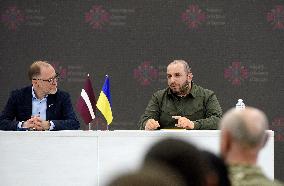 Joint press conference of Ukrainian and Latvian defence ministers
