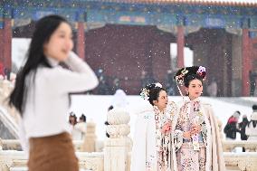 CHINA-BEIJING-PALACE MUSEUM-SNOWFALL (CN)