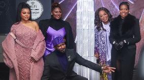 The Cast Of The Color Purple Visit the Empire State Building - NYC