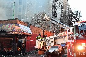 Fire at 231st Street in the Bronx, New York City
