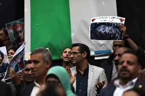 ‏Journalists Syndicate Protest In Support Of Gaza