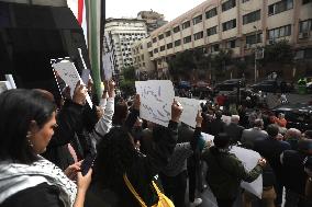 ‏Journalists Syndicate Protest In Support Of Gaza