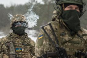 Members Of The Siberian Battalion Of The International Legion Of The Armed Forces Of Ukraine During Military Exercises
