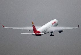 Second test flight of a Iberia Airbus A350-941 in Toulouse