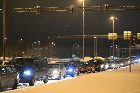 Vaalimaa border station between Finland and Russia