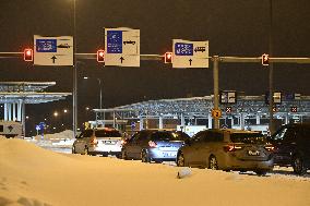 Vaalimaa border station between Finland and Russia