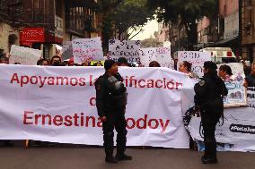 Demonstration In Support Ernestina Godoy Ratification