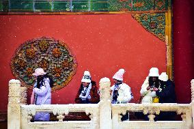 The Forbidden City Snow Scenery in Beijing