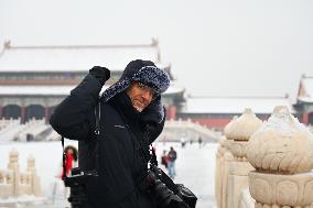 The Forbidden City Snow Scenery in Beijing