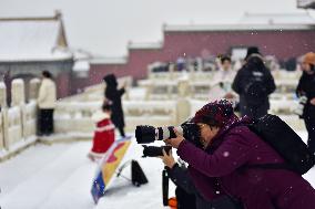 The Forbidden City Snow Scenery in Beijing