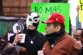 Wrestlers Protest - Mexico City