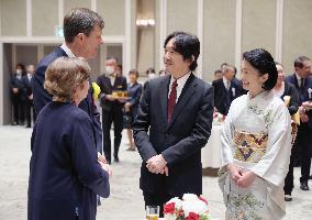 Crown Prince Fumihito at award ceremony