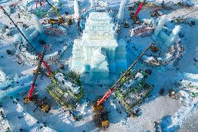 CHINA-HEILONGJIANG-HARBIN-ICE-SNOW WORLD-CONSTRUCTION (CN)