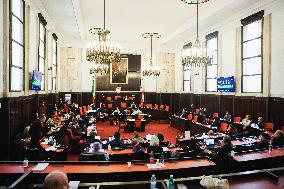 The City Council With A Flag Of Israel Displayed By A Council Group In Milan