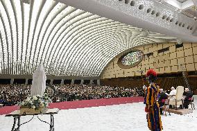 Pope Francis During An Audience - Vatican