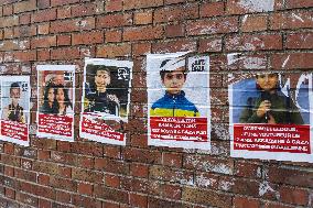 Posters Of Dead Children In Gaza - Paris