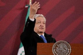 Andrés Manuel López Obrador, President Of Mexico, Gives Details On The Inauguration Of The Campeche-Cancún Section Of The Mayan