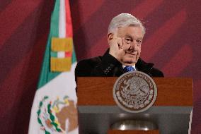 Andrés Manuel López Obrador, President Of Mexico, Gives Details On The Inauguration Of The Campeche-Cancún Section Of The Mayan