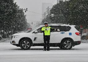 Snow Traffic in Handan