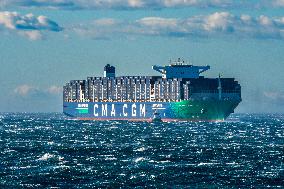 The Largest Container Ship In The World Calls At Marseille