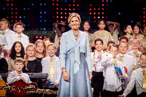 Queen Maxima At Recordings For The Christmas Music Gala - Netherlands