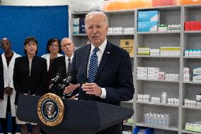 Joe Biden makes remarks on his administration’s efforts to lower prescription drug costs