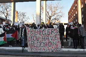 Protest To Unsuspend Students For Justice In Palestine Group At Rutgers University