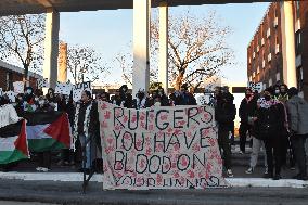 Protest To Unsuspend Students For Justice In Palestine Group At Rutgers University