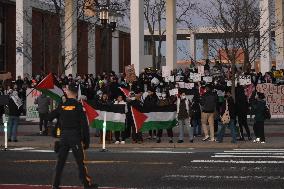 Protest To Unsuspend Students For Justice In Palestine Group At Rutgers University