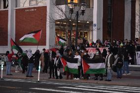 Protest To Unsuspend Students For Justice In Palestine Group At Rutgers University