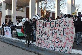 Protest To Unsuspend Students For Justice In Palestine Group At Rutgers University