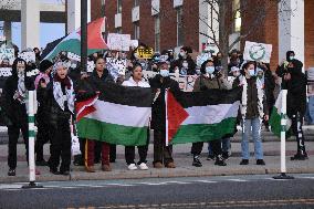 Protest To Unsuspend Students For Justice In Palestine Group At Rutgers University