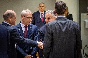 Viktor Orban PM Of Hungary At The European Council Summit