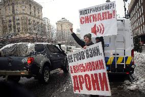 Rally in support of Ukrainian military in Kyiv
