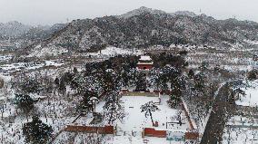 Ming Tombs Snow Scenery in Beijing