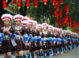 A Parade For The New Year of Dong in Qiandongnan