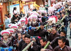 A Parade For The New Year of Dong in Qiandongnan