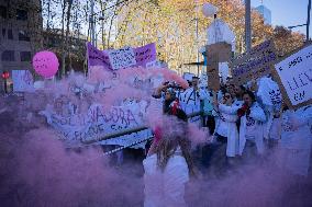 Indefinite Public Health Strike In Catalonia.