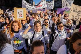 Indefinite Public Health Strike In Catalonia.