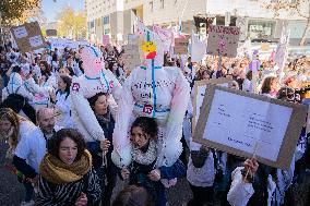 Indefinite Public Health Strike In Catalonia.