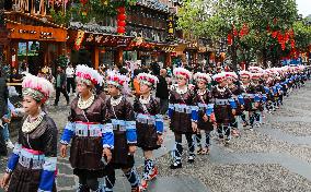 A Parade For The New Year of Dong in Qiandongnan