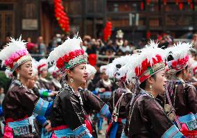 A Parade For The New Year of Dong in Qiandongnan