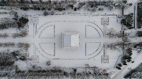 Ming Tombs Snow Scenery in Beijing