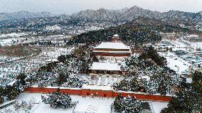 Ming Tombs Snow Scenery in Beijing